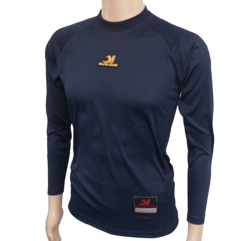 アンダーシャツ 高機能ルーズフィットタイプ Ｔネック長袖 ネイビー